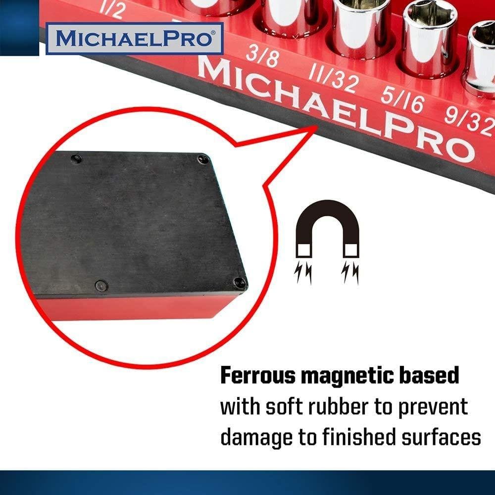 3-Piece Magnetic Socket Tray SAE - Hercitys