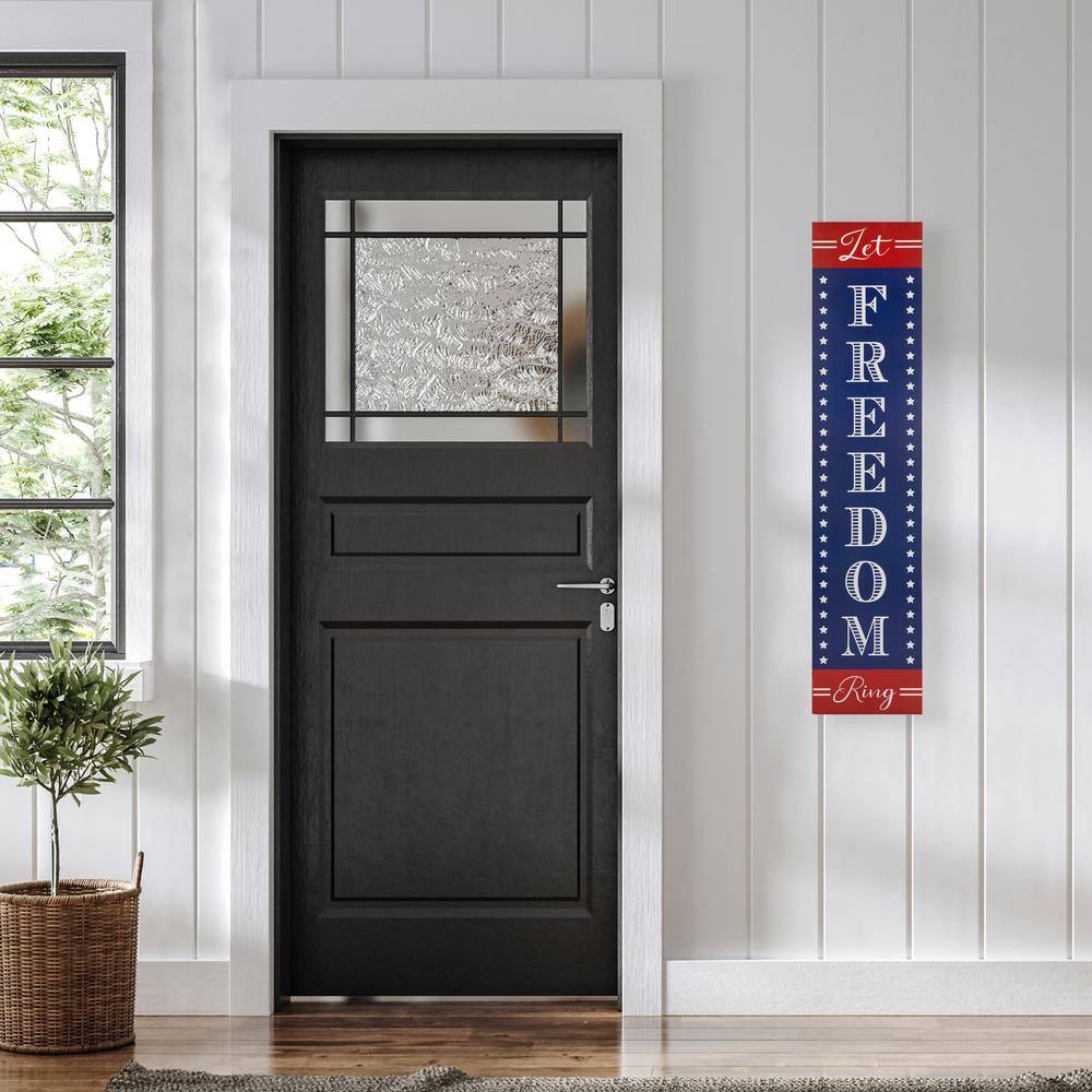 36 in. Let Freedom Ring Patriotic Wooden Porch Board Sign Decoration - Hercitys