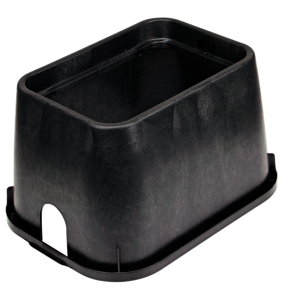 14 in. X 19 in. Rectangular Valve Box and Cover, Black Box, Green ICV Cover - Hercitys