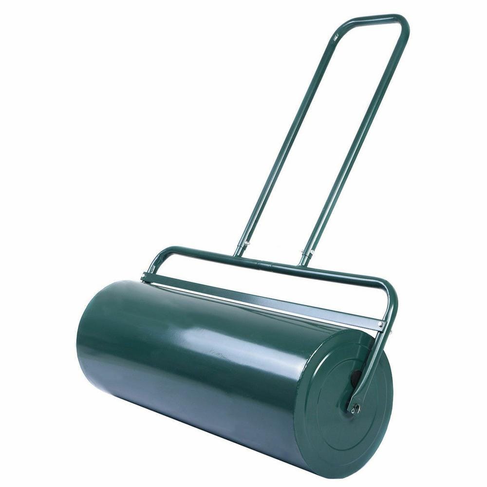 24 in. x 13 in. Tow Lawn Roller Water Filled Metal Push Roller - Hercitys