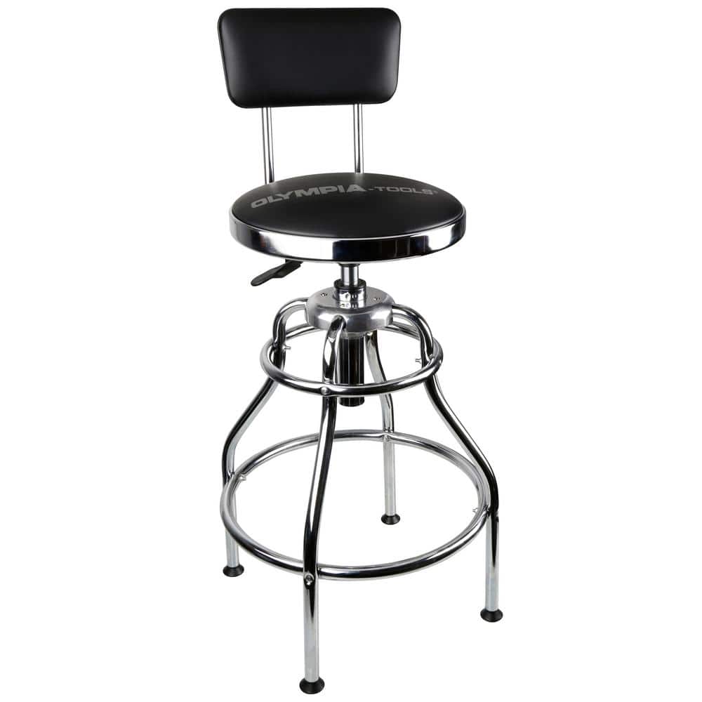 300 lb. Capacity 39 in. Adjustable Height Hydraulic Garage/Shop Stool with 360-Degree Swivel - Hercitys