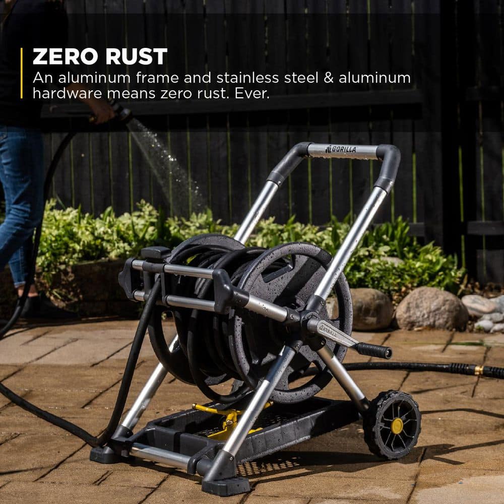 200 ft. Aluminum Zero Rust Premium Mobile Hose Reel - Hercitys