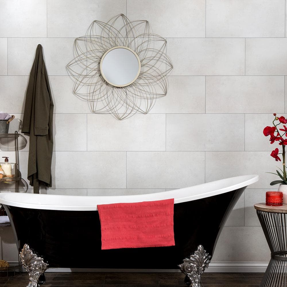 23.23 in. L x 11.1 in. W Wintry Mix No Grout Vinyl Wall Tile (17.9 sq. ft./case) - Hercitys