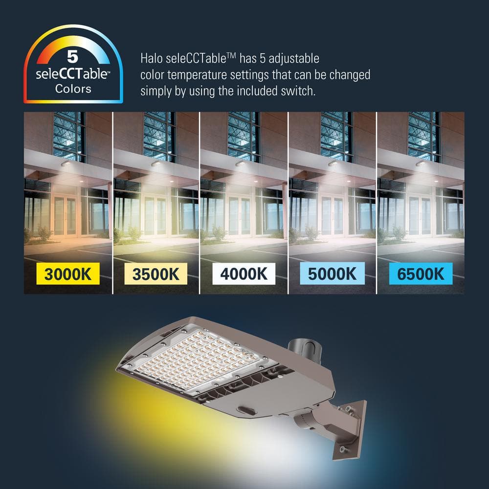 450-Watt Equivalent Integrated LED, Bronze Area Light Large, 18000 Lumens - Hercitys