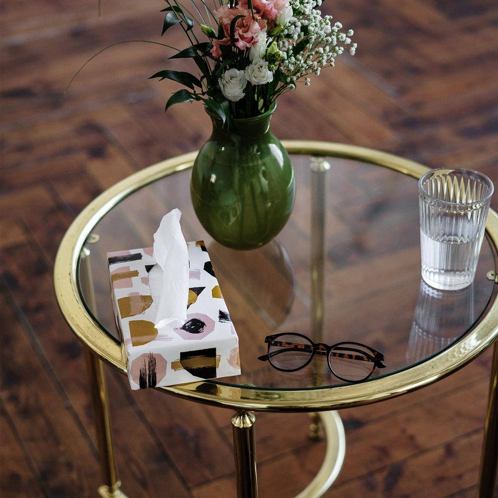 33 in. Clear Round Glass Table Top, 1/4 in. Thickness Tempered Flat Edge Polished - Hercitys