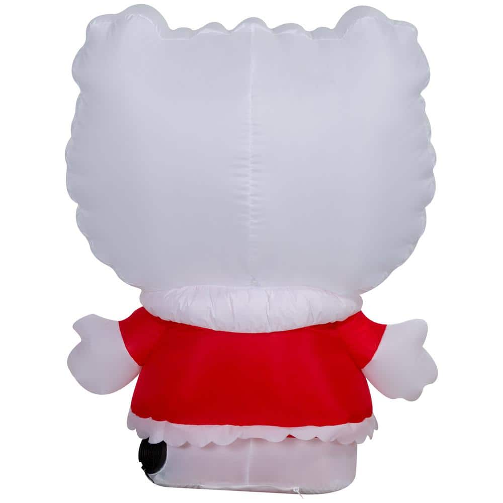 35.83 in. H x 20.87 in. L x 28.74 in. W Christmas Inflatable Airblown-Hello Kitty in Red Snowflake Dress-SM-Sanrio - Hercitys