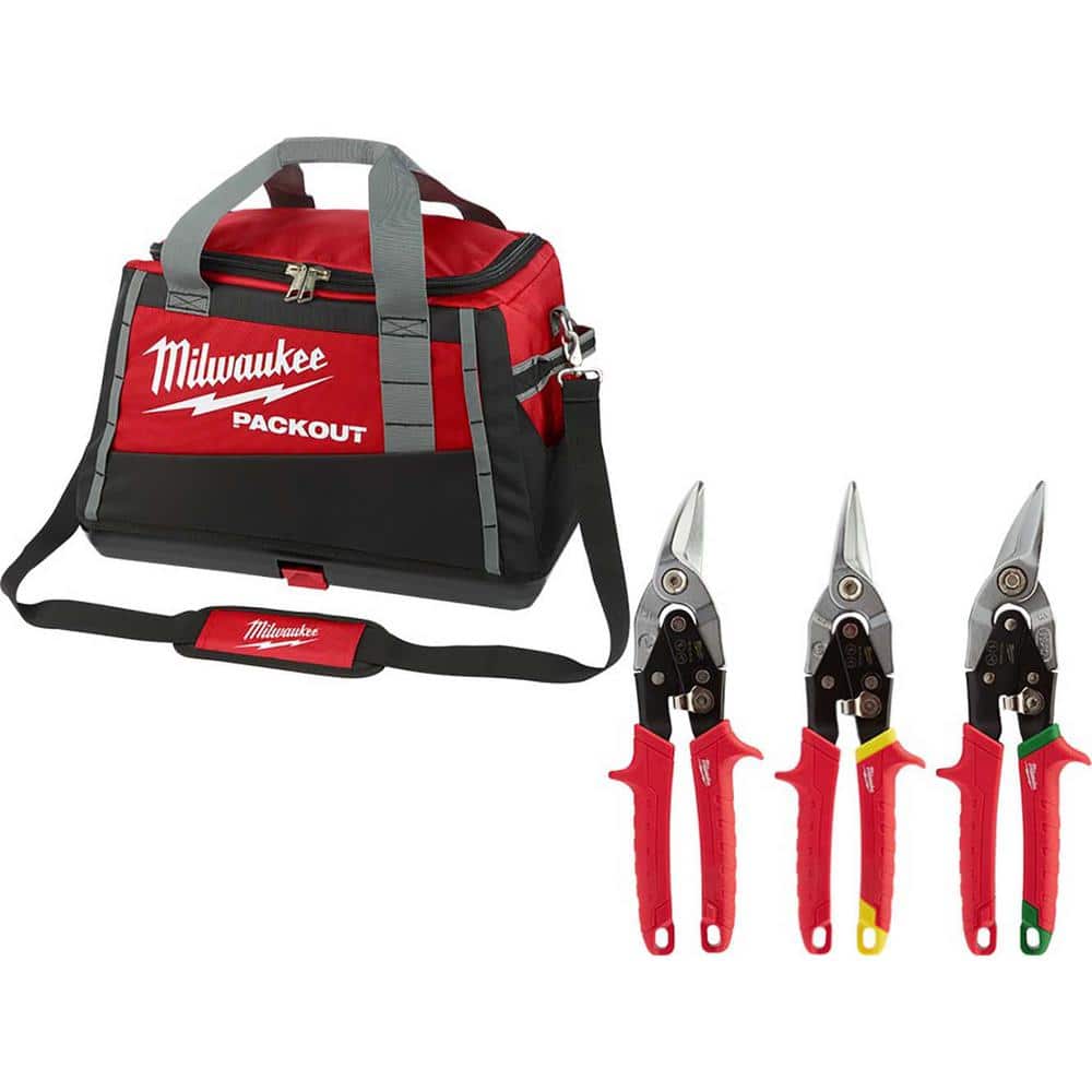 20 in. PACKOUT Tool Bag/Tote with Aviation Snips (3-Pack) - Hercitys