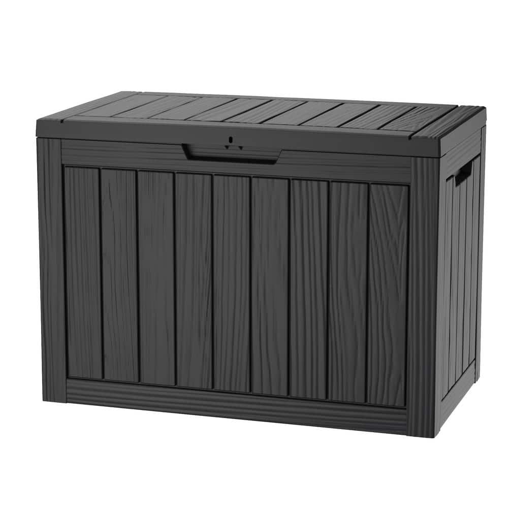 45 Gal. Black Resin Outdoor Storage Deck Box - Hercitys