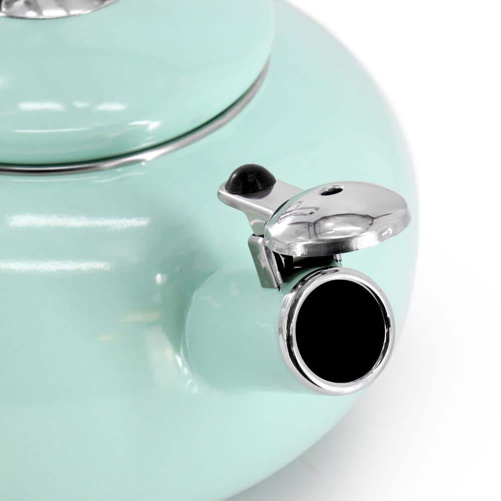 1.5 Quart 6 Cup Enamel on Steel Tea Kettle in Martha Blue - Hercitys
