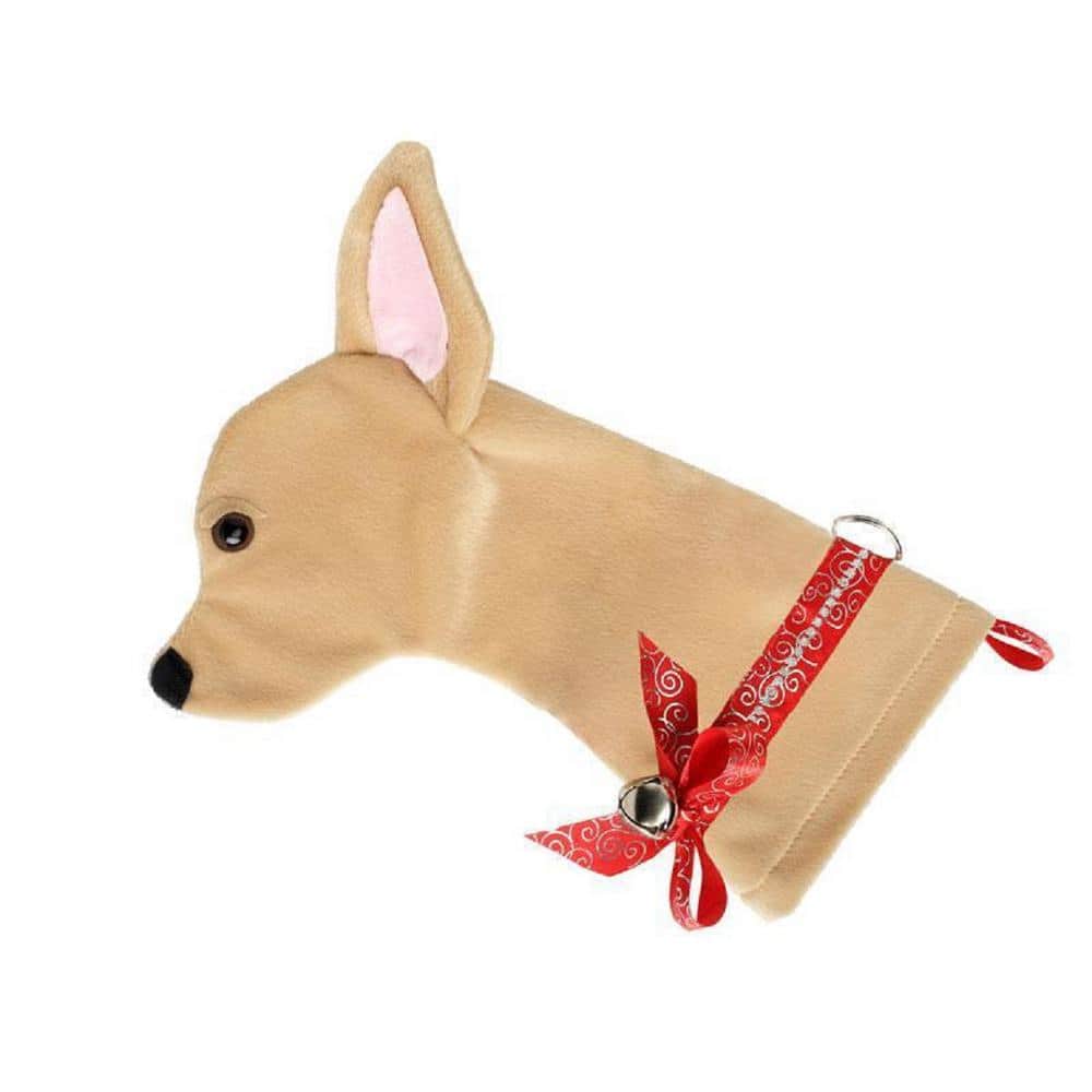 22 in. Chihuahua Dog Faux Fur Christmas Stocking - Hercitys