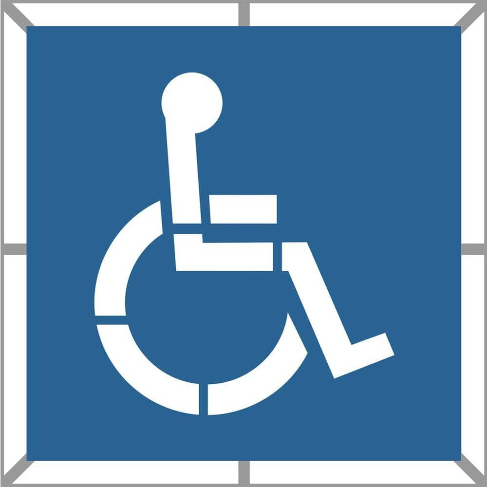39 in. Two Part Handicap Stencil - Hercitys