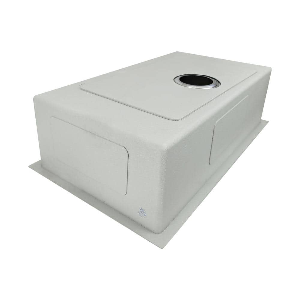 30 in. Undermount Kitchen Sink-Single Bowl 18 Gauge Stainless Steel with Strainer, Durable and Quiet Design - Hercitys