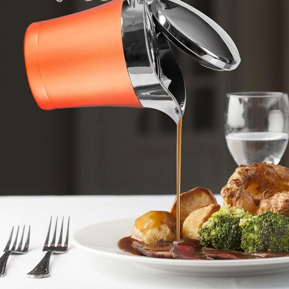 14 oz. Copper Stainless Steel Gravy Boat Condiment Server - Hercitys