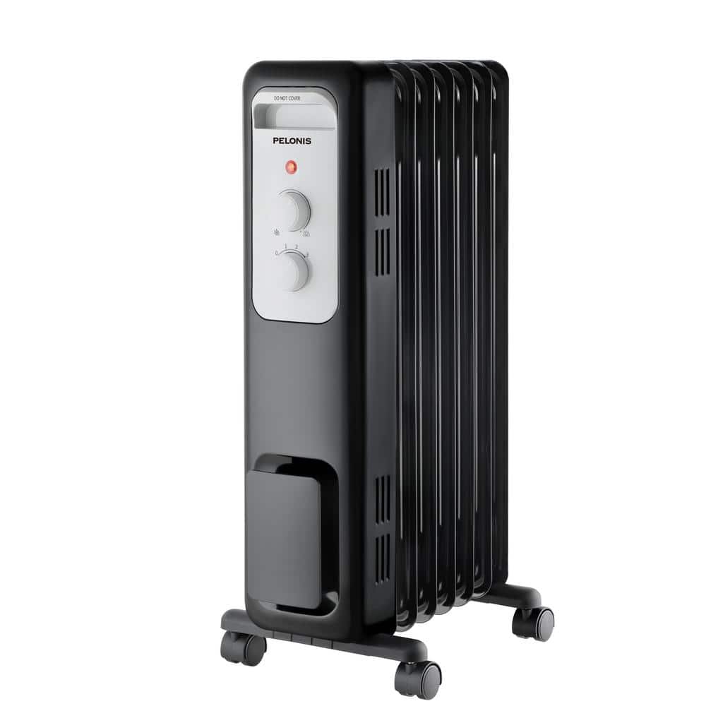 1,500-Watt Oil-Filled Radiant Electric Space Heater with Thermostat - Hercitys