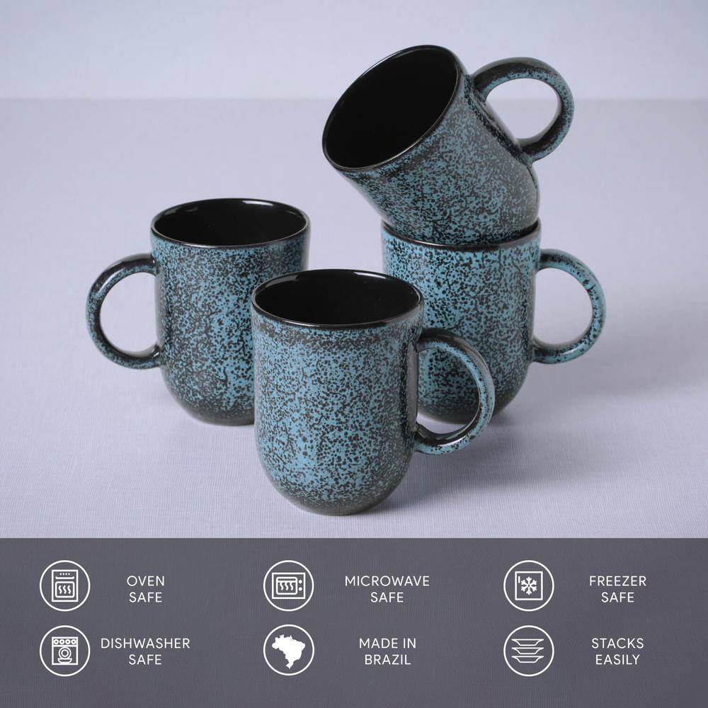 11.16 oz. Night Sky Stoneware Coup Mug (Set of 4) - Hercitys