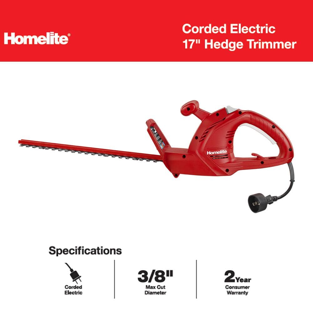 17 in. 2.7 Amp Electric Hedge Trimmer - Hercitys