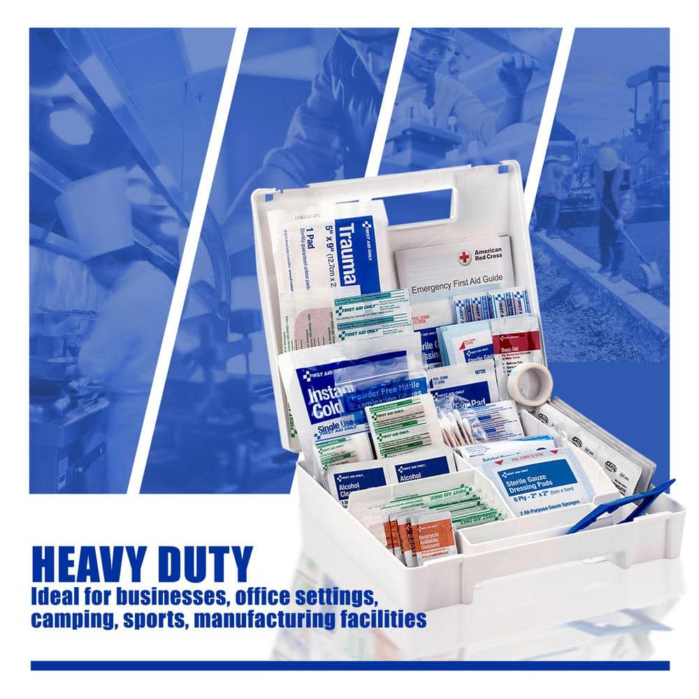 130-Piece Plastic OSHA First Aid Kit - Hercitys