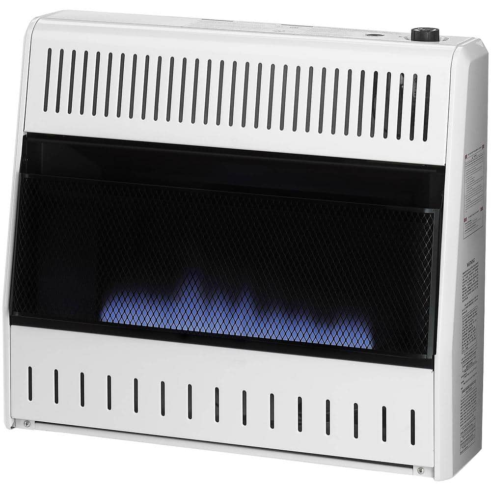 30,000 BTU Natural Gas Ventless Blue Flame Space Heater With Base Feet, Manual Control – Model# MN300HBA-B - Hercitys