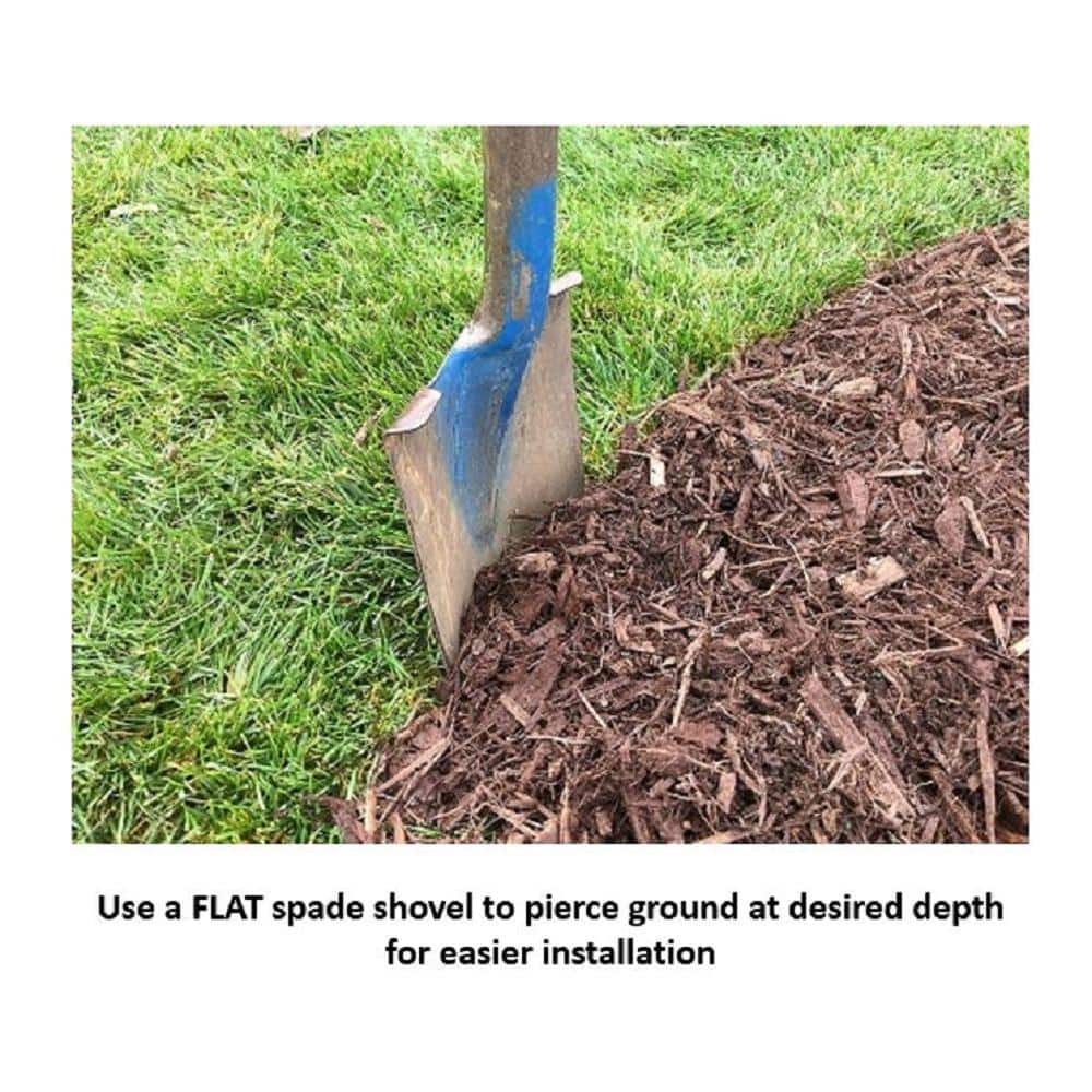 .375 x 5.75 in. x 6.5 in. Black Interlocking Plastic Landscape Edging (20 pcs per box) - Hercitys