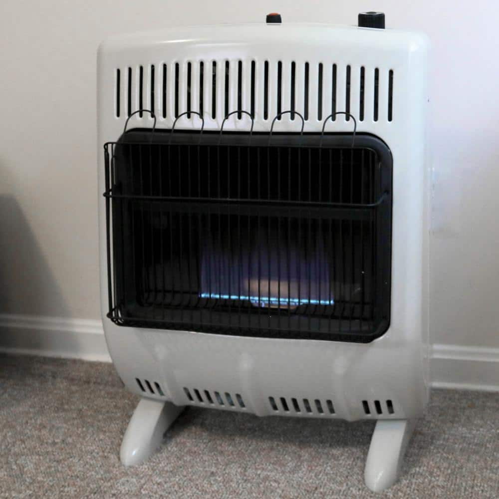 20,000 BTU Vent Free Blue Flame Natural Gas or Propane Dual Fuel Indoor Space Heater - Hercitys