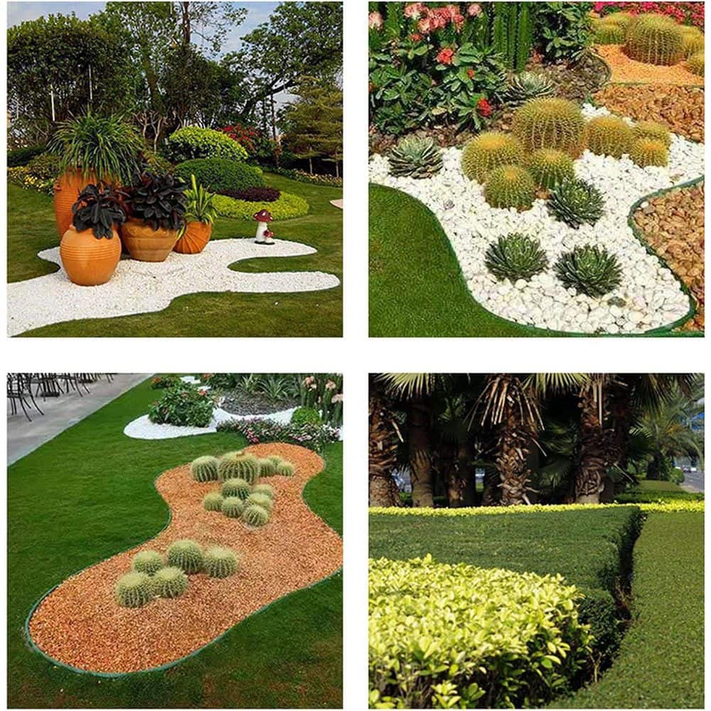 40 ft. x 2in Black PE Landscape Edging with 40 Spikes - Hercitys