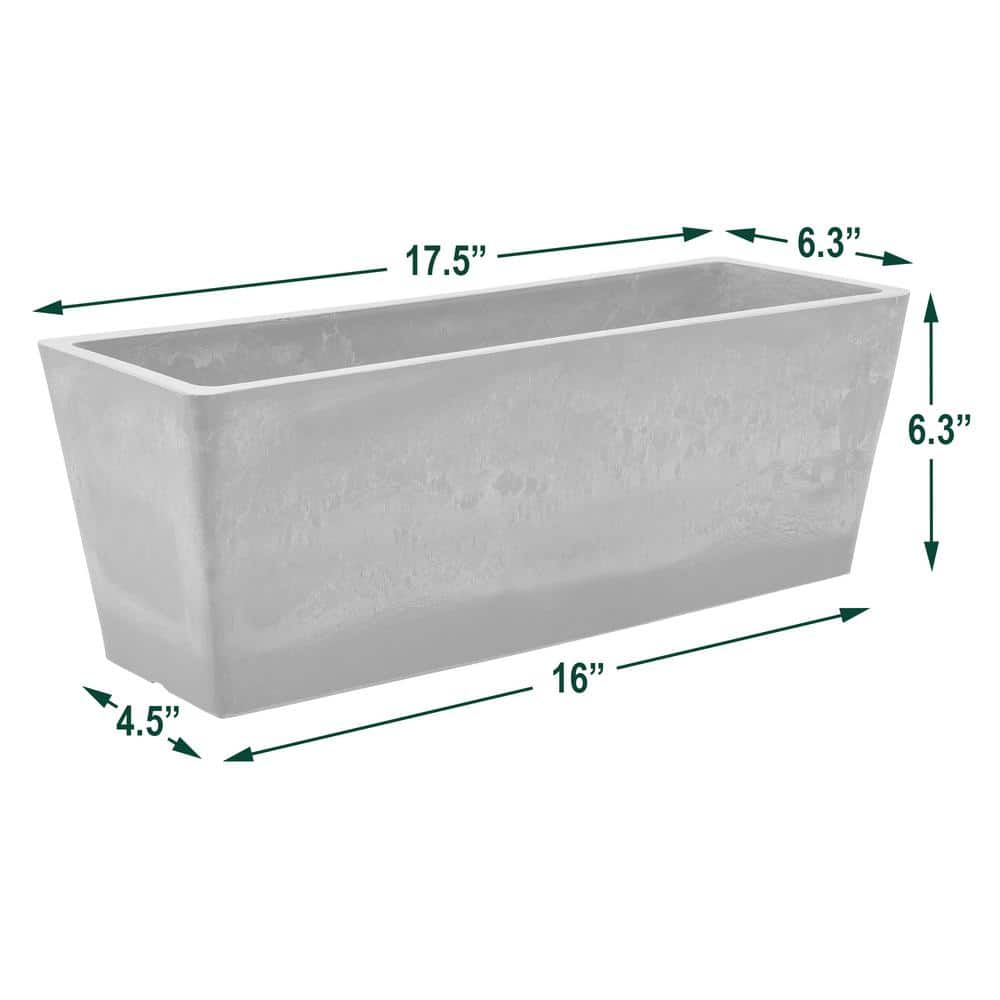 17.5 in. x 6.3 in. Cement Composite PSW Window Box - Hercitys