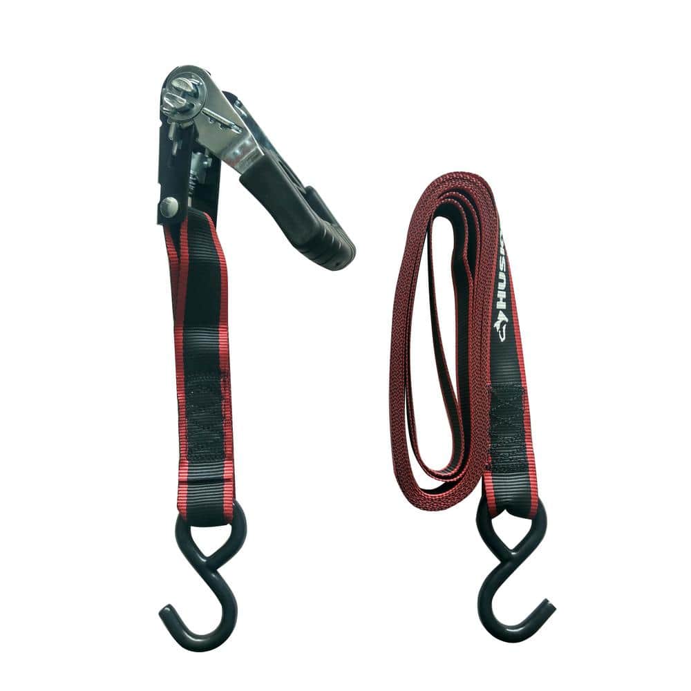 16 ft. x 1.25 in. Ratchet Tie-Down Straps with S-Hook (2-Pack) - Hercitys