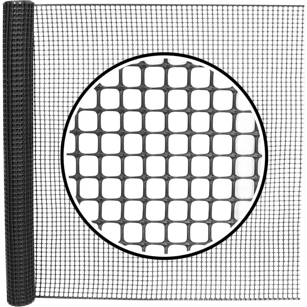 3 ft. x 15 ft. x 1/2 in. Black Plastic Hardware Netting - Hercitys