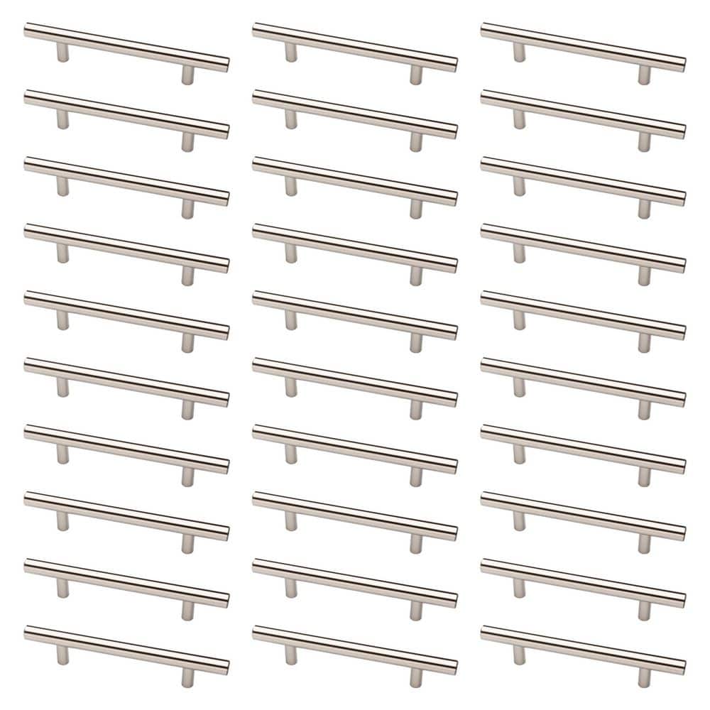30-Pack Simple Bar 5-1/16 in. (128 mm) Modern Cabinet Drawer Pulls in Stainless Steel - Hercitys