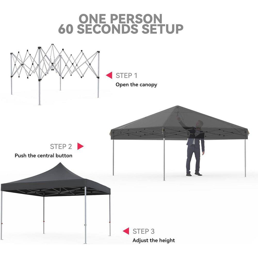 10 x 10 ft. Pop Up Canopy Tent with Sidewalls - Hercitys