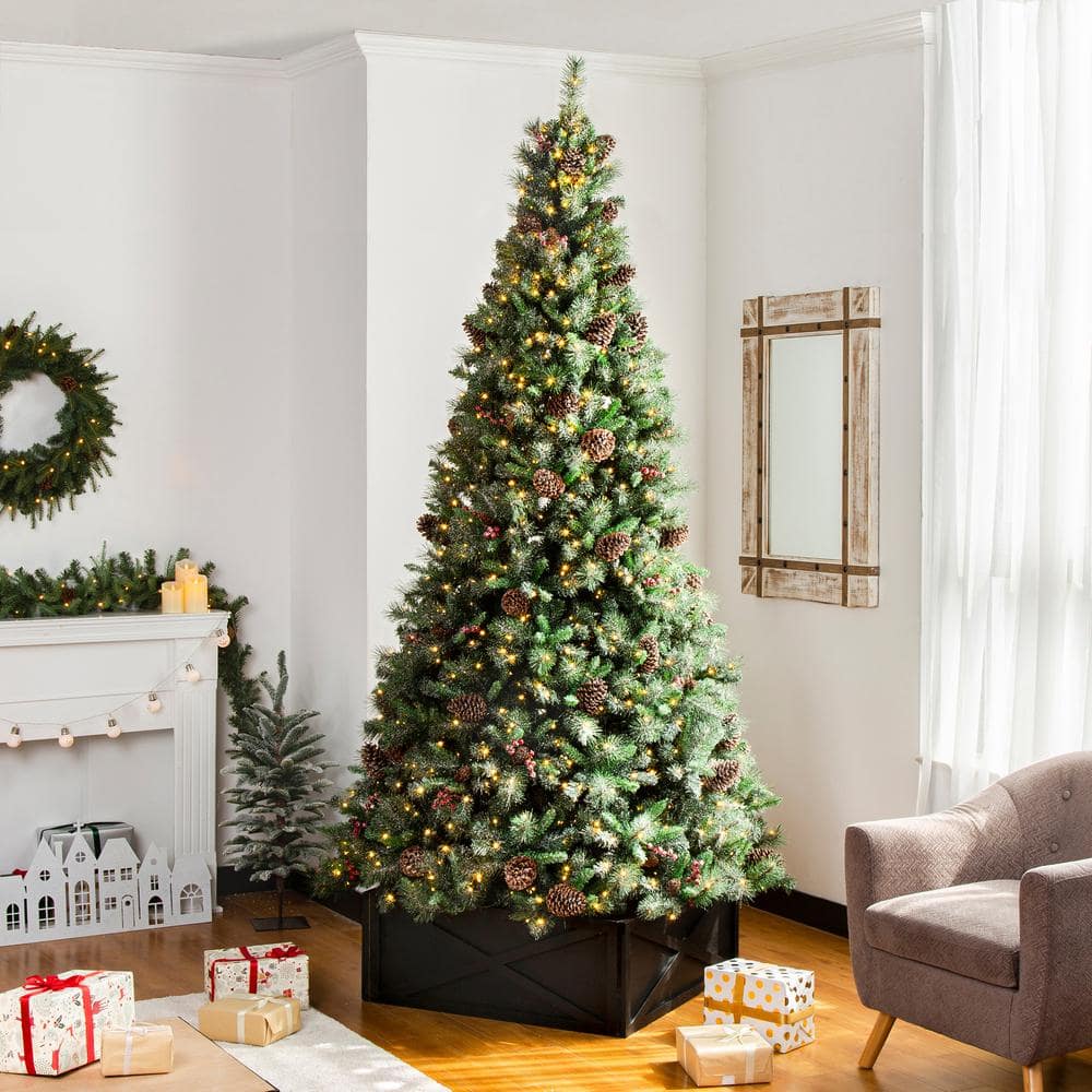 32.25 in. L Black Wooden Tree Collar - Hercitys