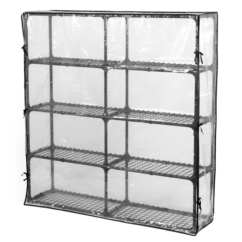 5-Shelf Wire Rack with Cover (2-pack) - Hercitys