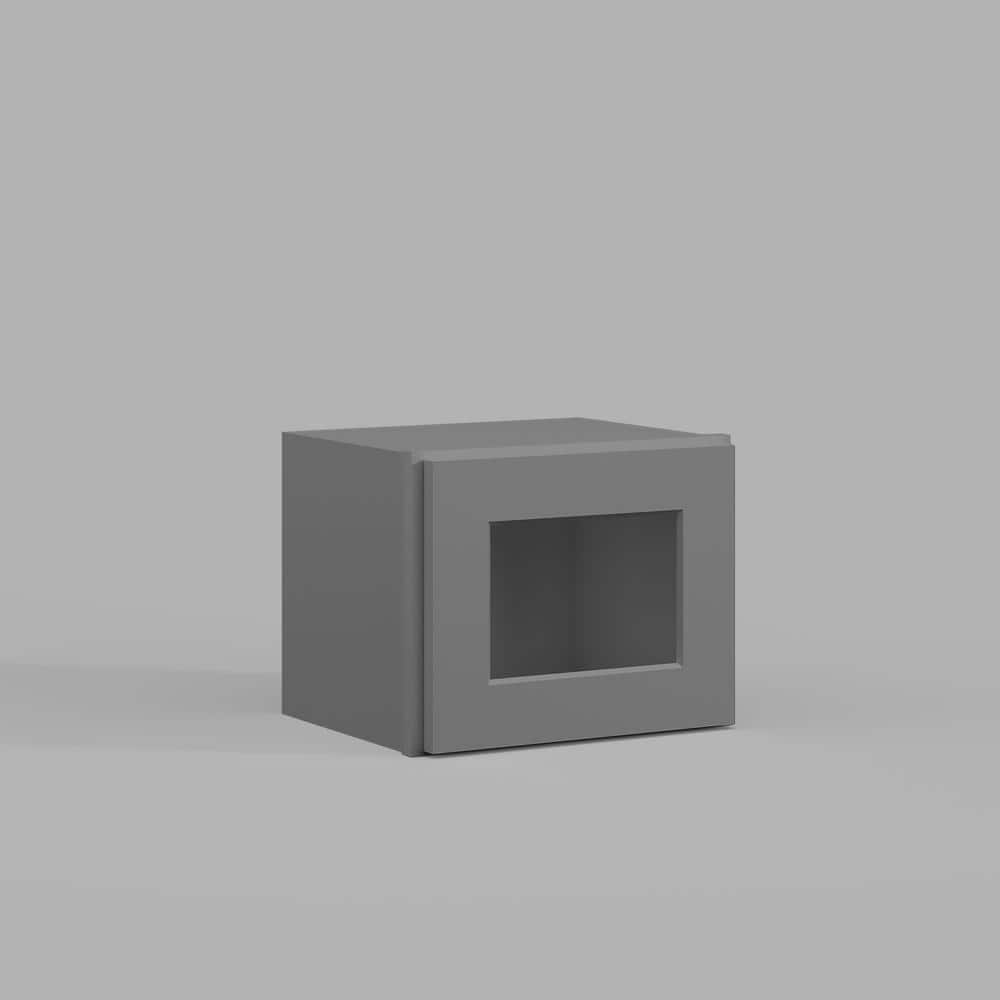 15-in W x 12-in D x 12-in H in Shaker Grey Plywood Ready to Assemble Wall Cabinets without Glass - Hercitys