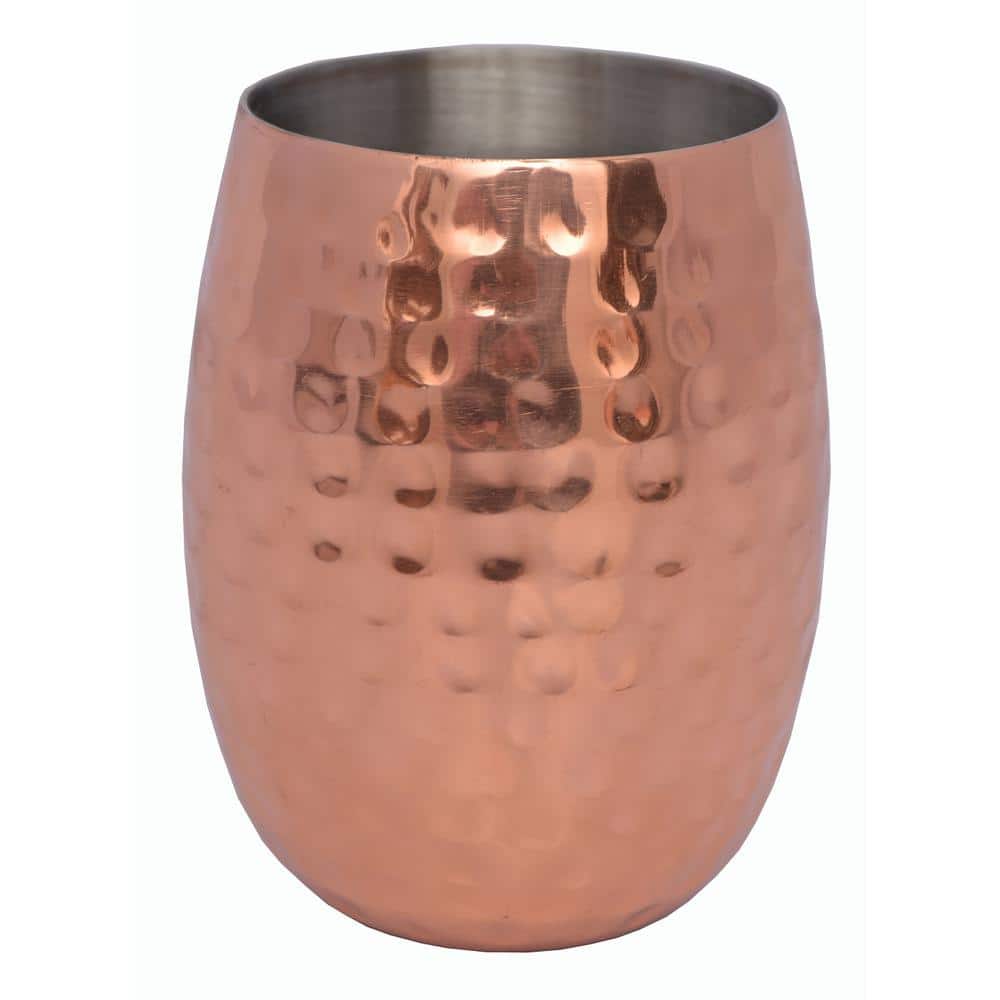 16 oz. Double Wall Hammered Copper Tumbler (4-Pack) - Hercitys