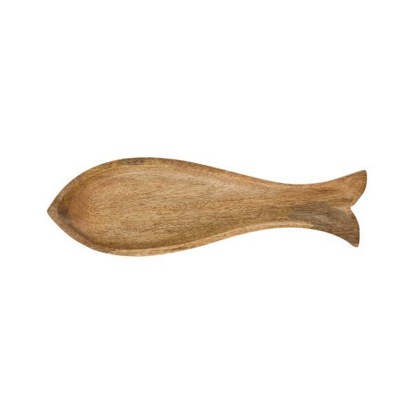 15.5 in. Natural Brown Wood Fish Shaped Platters - Hercitys