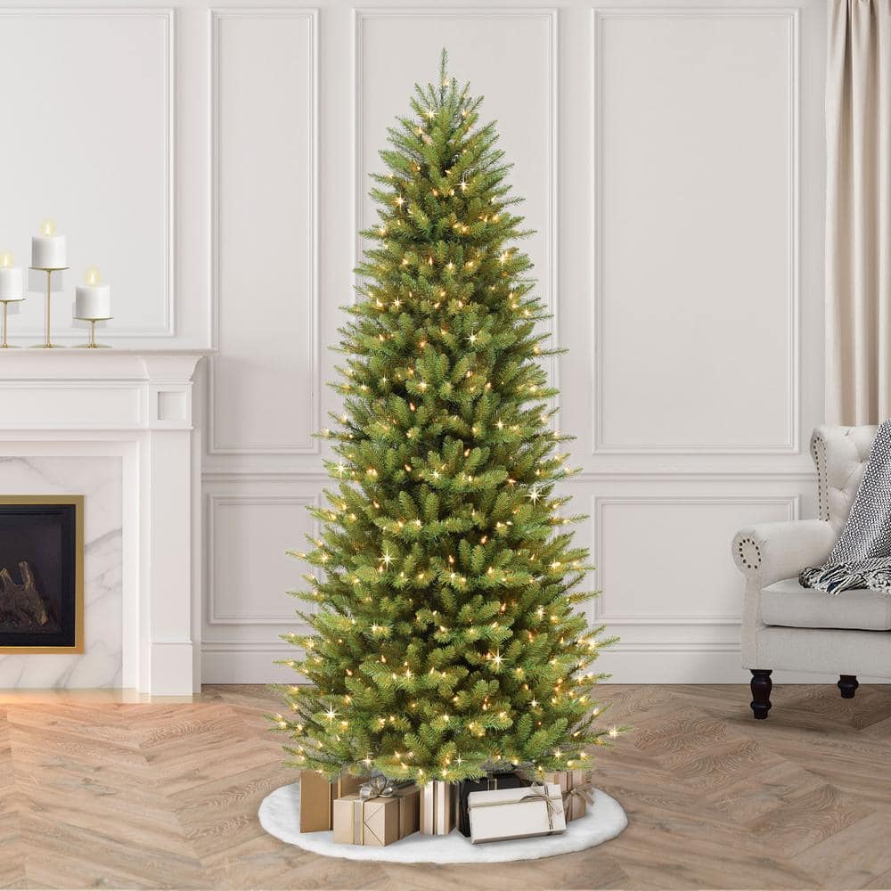 4.5 ft. Prelit Incandescent Slim Fraser Fir Artificial Christmas Tree with 150 UL Clear Lights - Hercitys