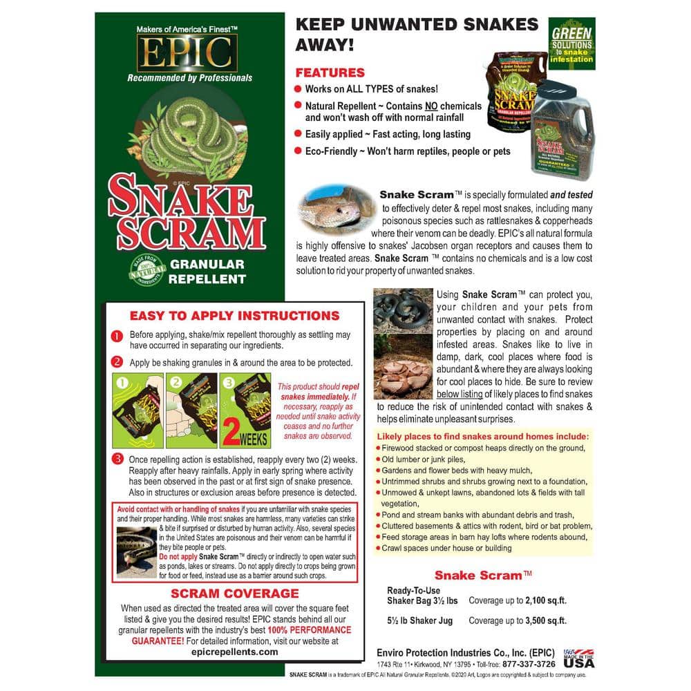 3.5 lbs. Granular Snake Repellent Shaker Bag - Hercitys