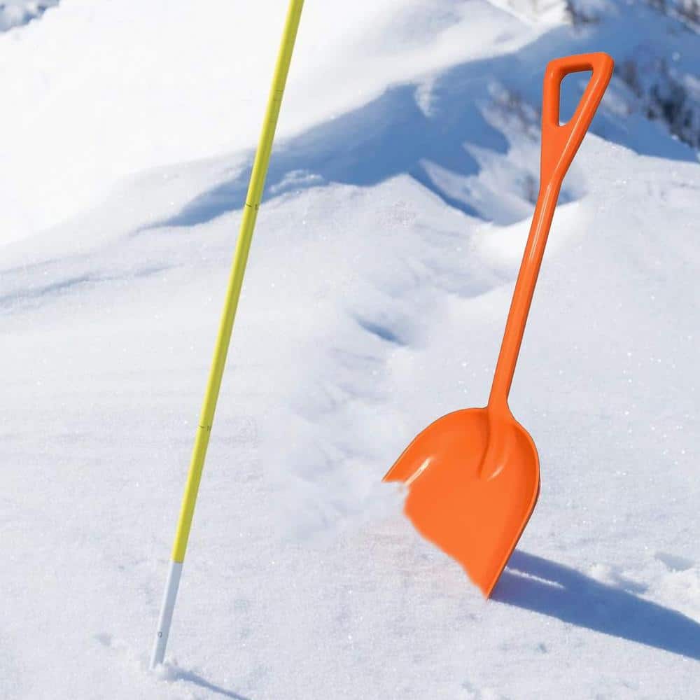 43 in. Plastic Snow Shovel with Inches Long Plastic Handle Durable Multi-Purpose Plastic Snow Shovel (2-Pack) - Hercitys