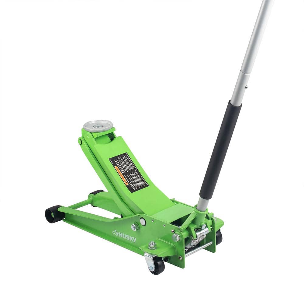 3-Ton Green Low Profile Floor Jack with Quick Lift - Hercitys