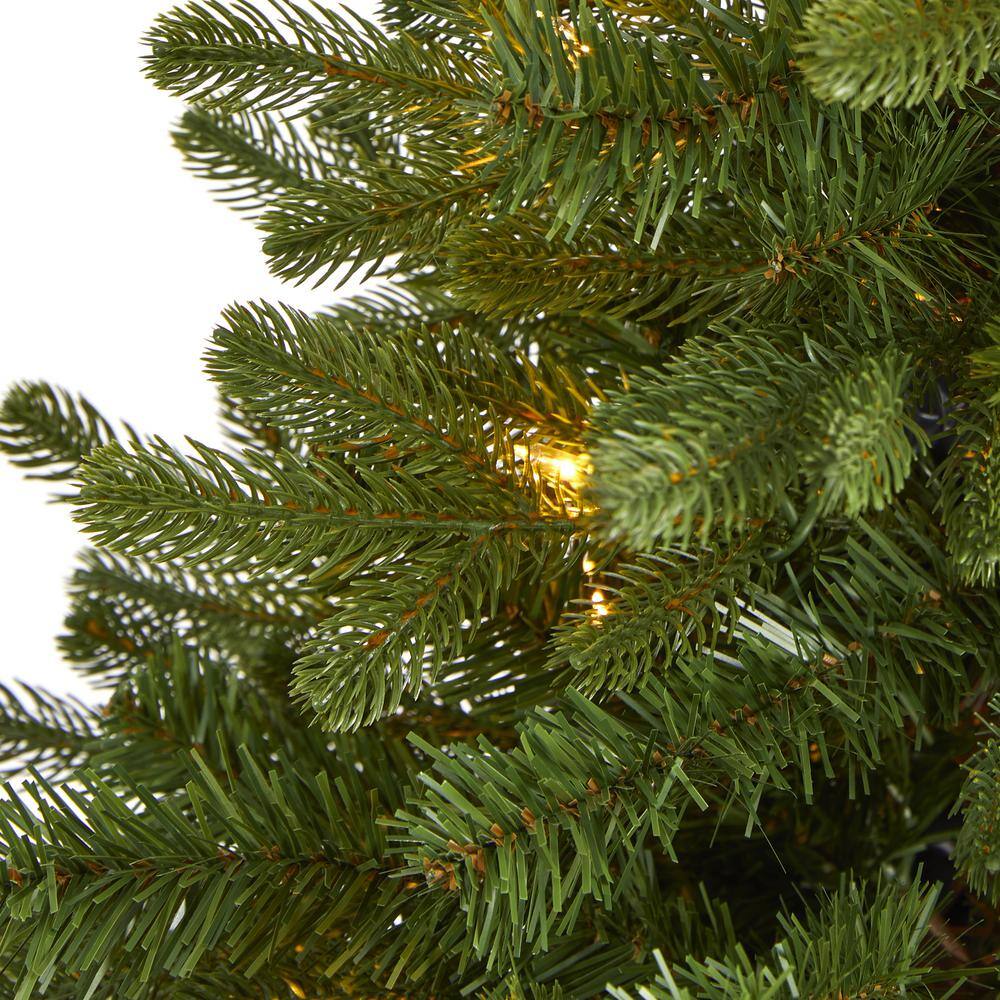 3 ft. Pre-Lit Washington Fir Artificial Christmas Tree with 50 Clear Lights - Hercitys