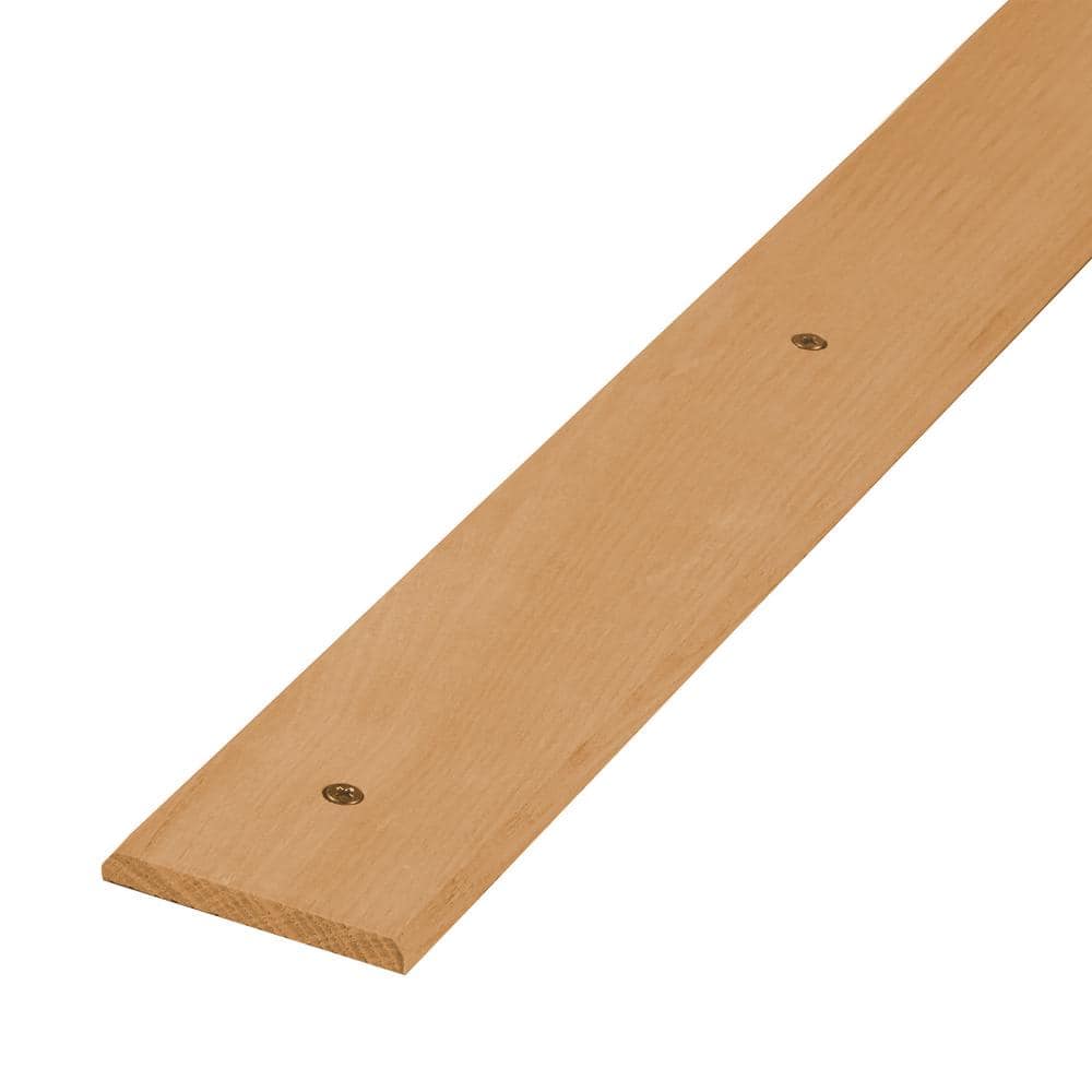2-1/2 in. x 72 in. Unfinished Hardwood Transition Strip Seam Binder w/ Screws - Hercitys