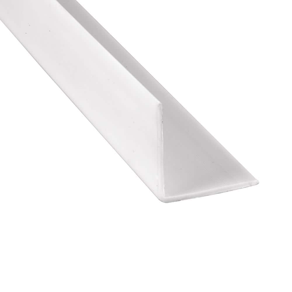 2-3/8 in. x 48 in. Vinyl Construction Corner Shield in White (6-Pack) - Hercitys