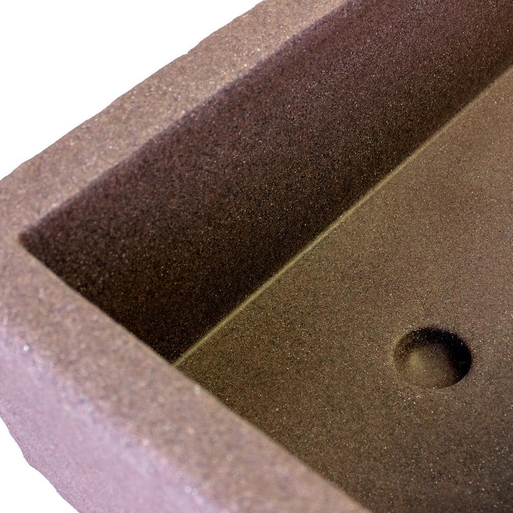 39 in. x 14.5 in. Monzonite Polyethylene Trough Planter - Hercitys