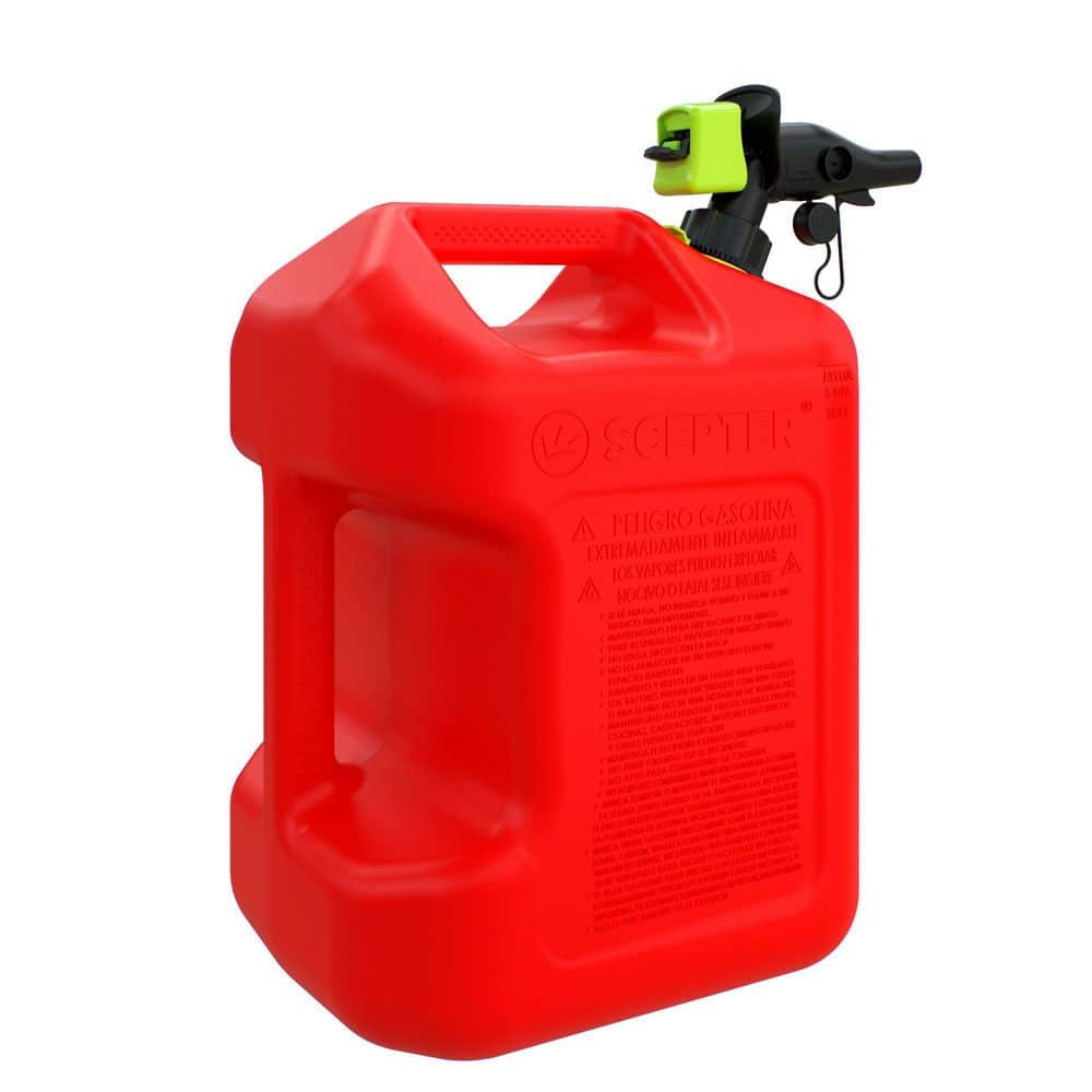5 Gal. Smart Control Gas Can with Rear Handle, Red Fuel Container - Hercitys