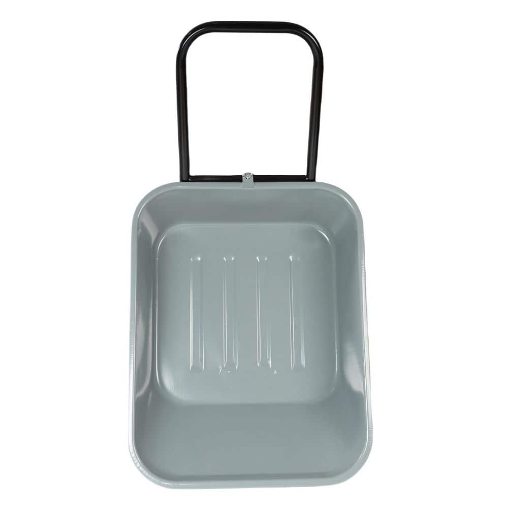 1.2 cu. ft. Gray Two-wheeled Garden Cart with 10-inch Pneumatic Wheels - Hercitys