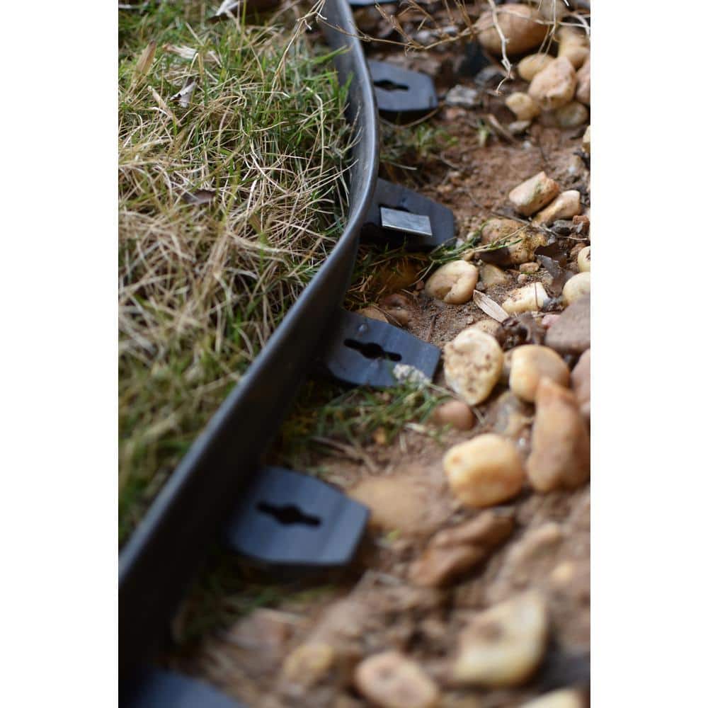 100 ft. Heavy-Duty No-Dig Plastic Landscape Edging - Hercitys