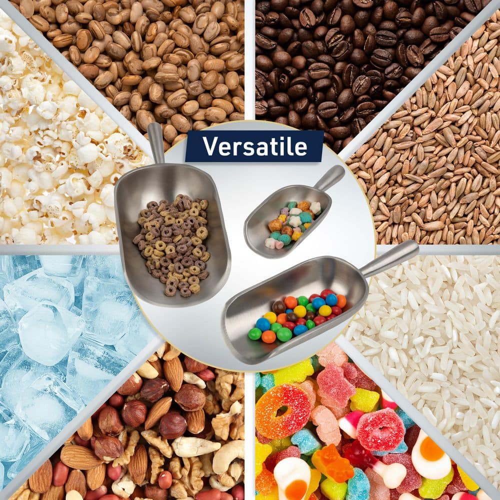 3-Piece Metal Ice Scoop Set - Hercitys