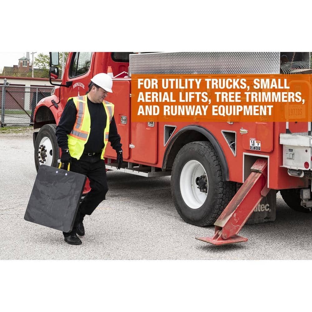 24 in. x 24 in. x 1 in. Polymer Trailer Outrigger Pad - Hercitys