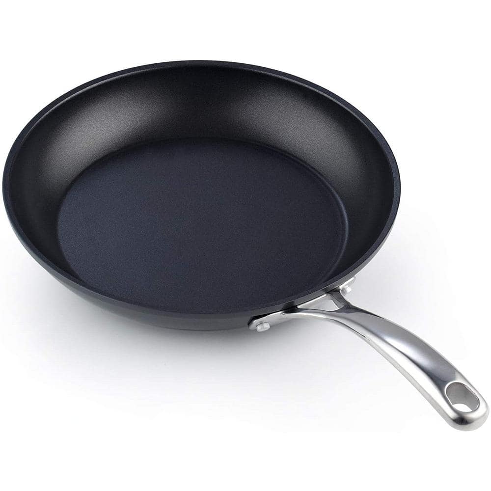 10.5 in. Hard Anodized Aluminum Nonstick Frying Pan in Black - Hercitys