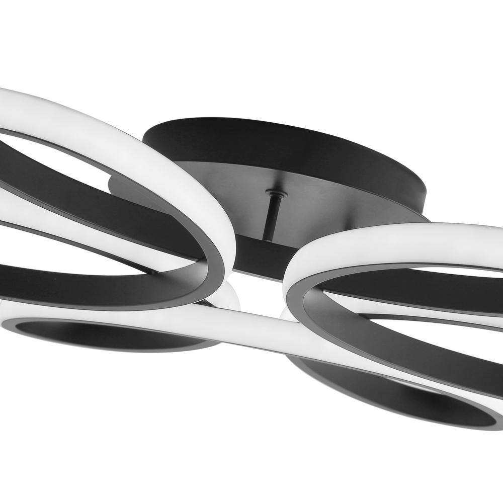 22.83 in. 1-Light Modern Linear Creative Design Integrated LED Flush Mount Ceiling Lighting Fixtures - Hercitys